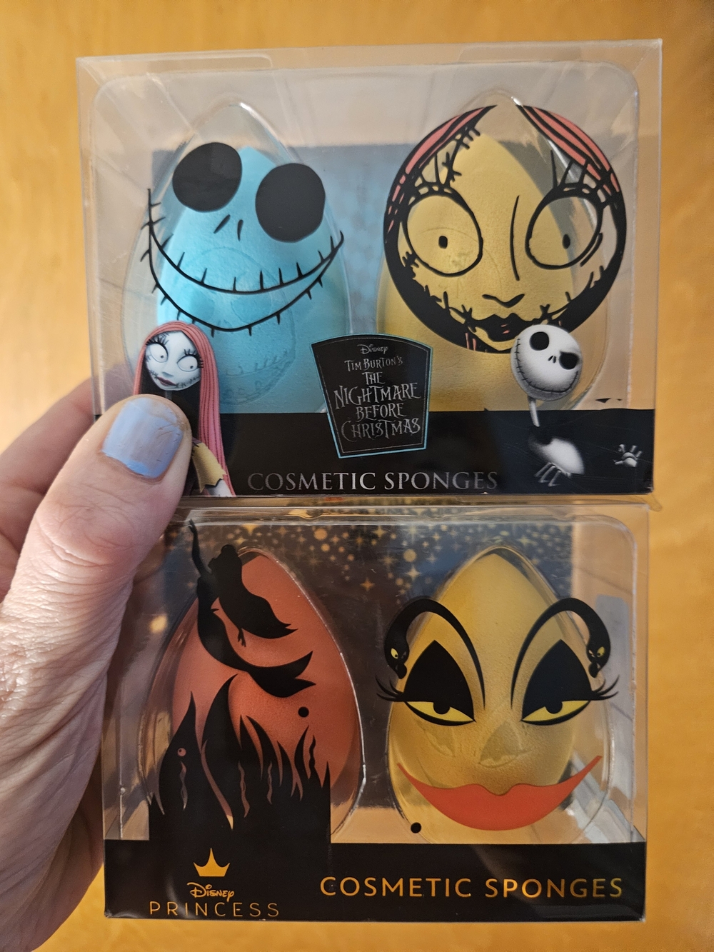 Disney Cosmetic Sponges Nightmare Before Christmas, Little Mermaid Ariel Ursula